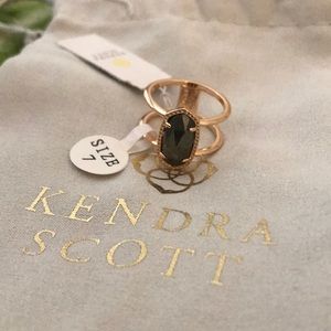 Kendra Scott Elyse Ring in Rose Gold and Pyrite